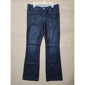 GAP 1969 LONG & LEAN Jeans Womens 32 14 XLong Blue Dark Wash Flared Leg